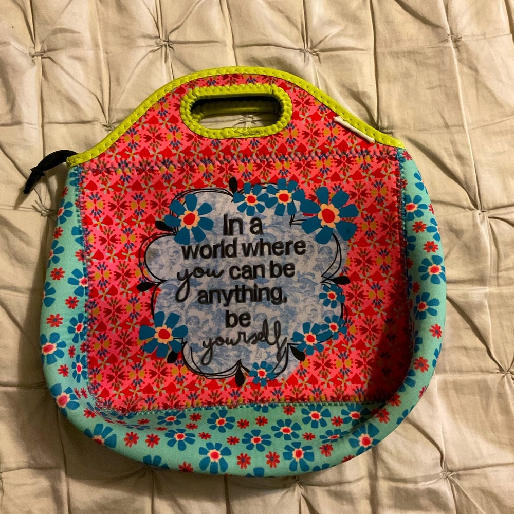Natural life neoprene lunch bag